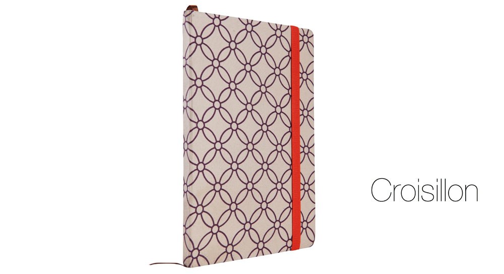 Striiiipes - 4 - Fabric Notebook - Croisillon