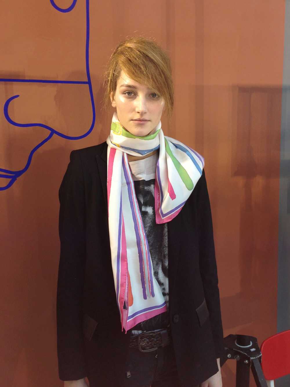 Striiiipes - Paris Fashion Week 2013 - Josephine Le Tutour wearing a Belt Scarf blog