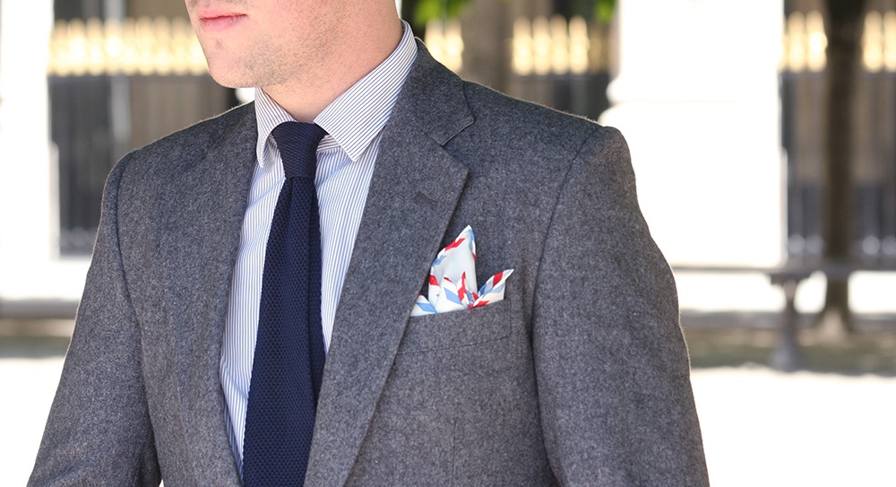 Striiiipes - Par Avion Pocket Square 1