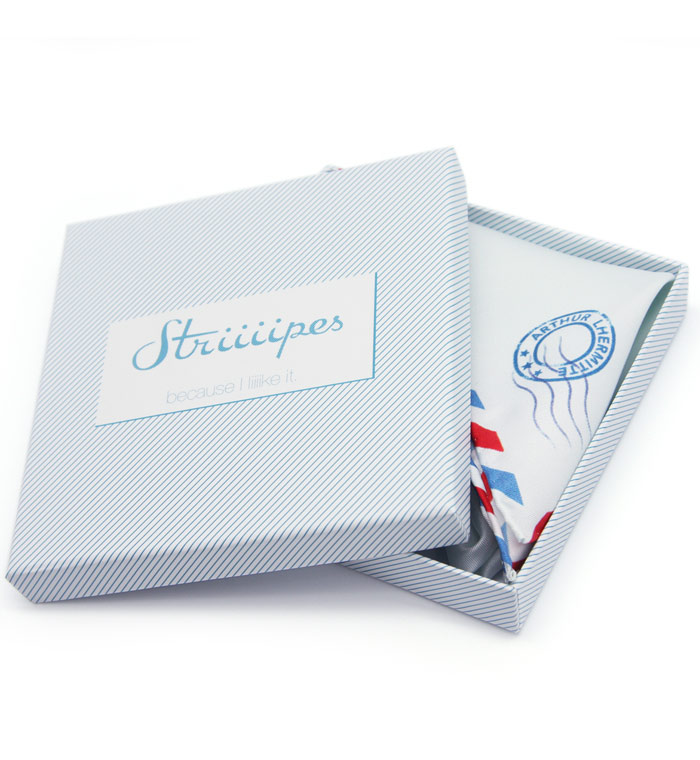 Par Avion Pocket Square Striiiipes Par Avion Pocket Square Striiiipes